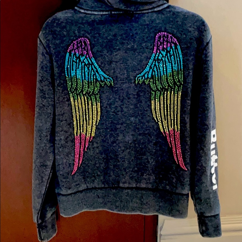 Sequin Angel Emoji Sweatshirt - Never Worn